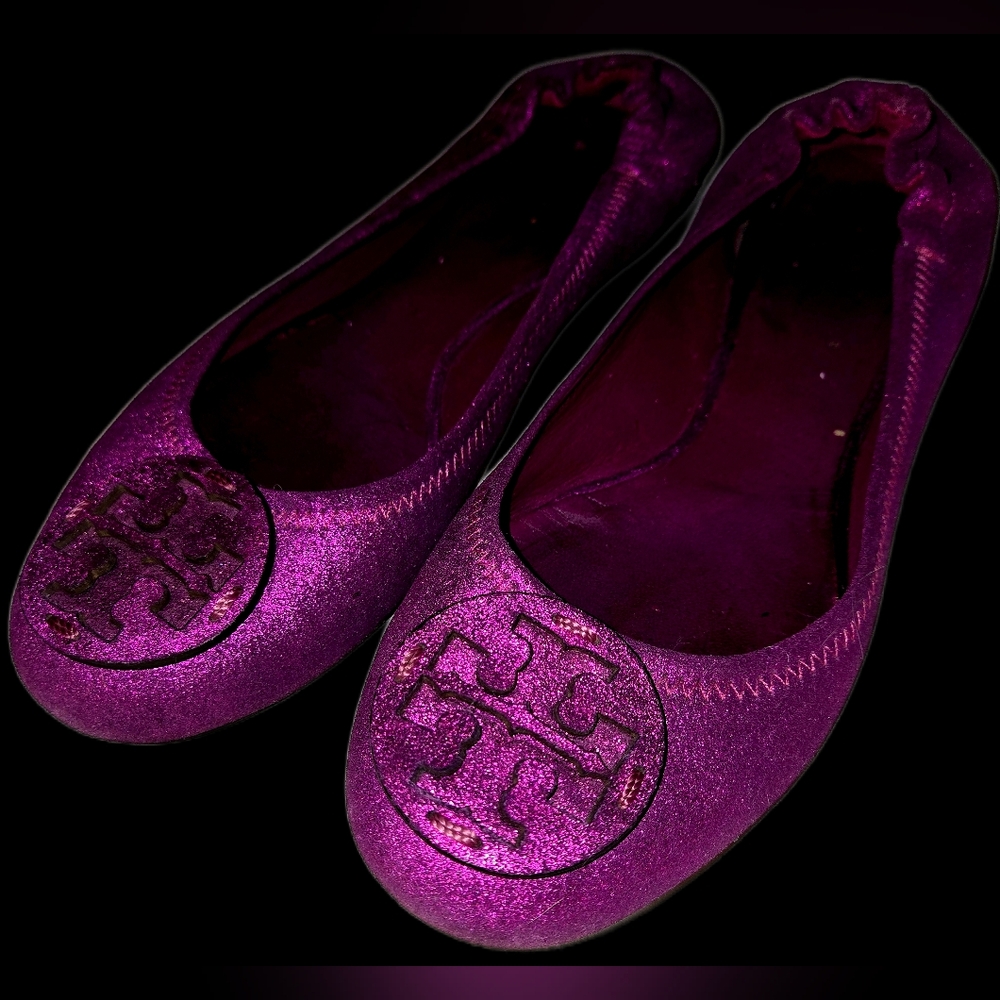 Tory Burch Pink Metalic Ballet Flats